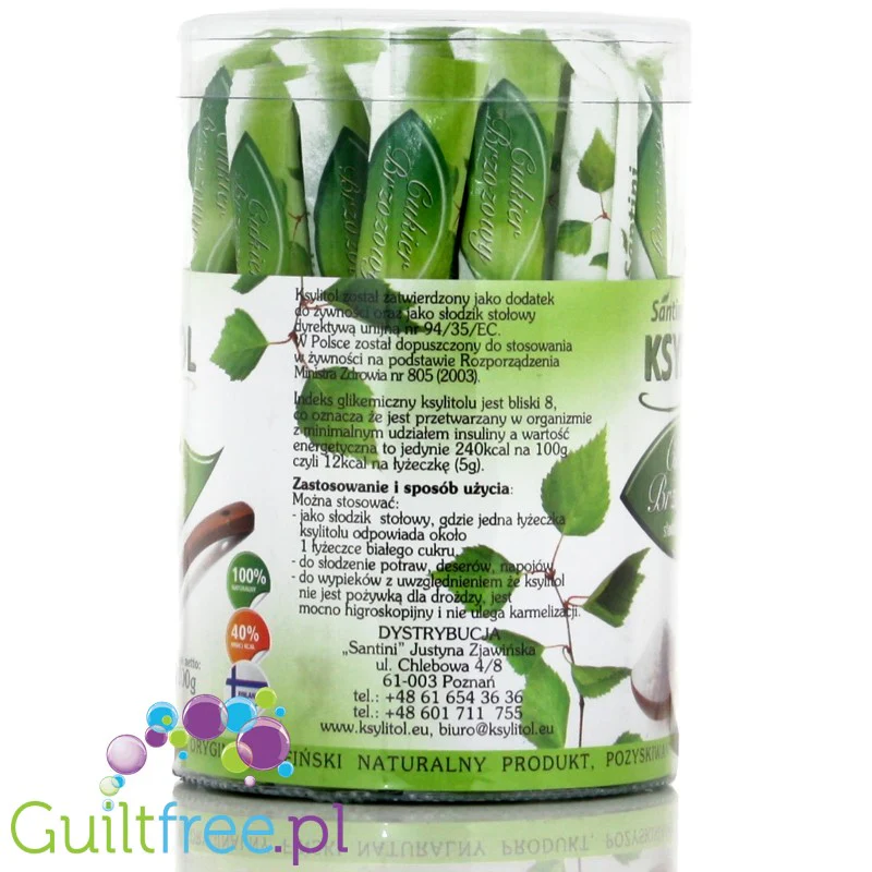 Santini, Fiński ksylitol w saszetkach 40 x 5g - Image 3