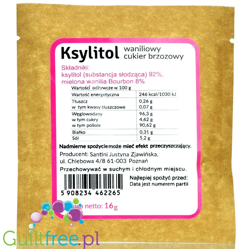 Santini Ksylitol Waniliowy Bourbon - fiński ksylitol brzozowy do ciast - Image 2
