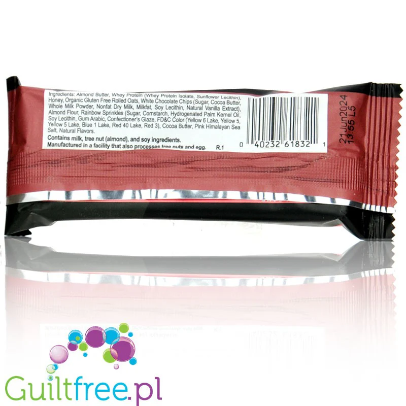 SelectGo Protein Bar Birthday Cake - baton proteinowy na maśle migdałowym i miodzie, bez słodzików - Image 3