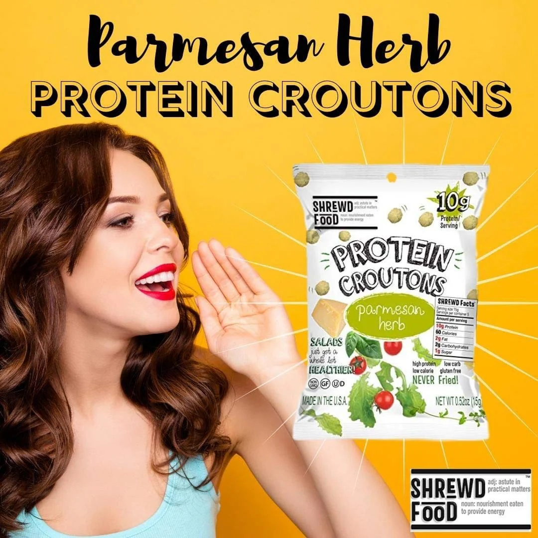 Shrewd Protein Croutons -bezglutenowe grzanki proteinowe z MPI, zparmezanem i ziołami - Image 3
