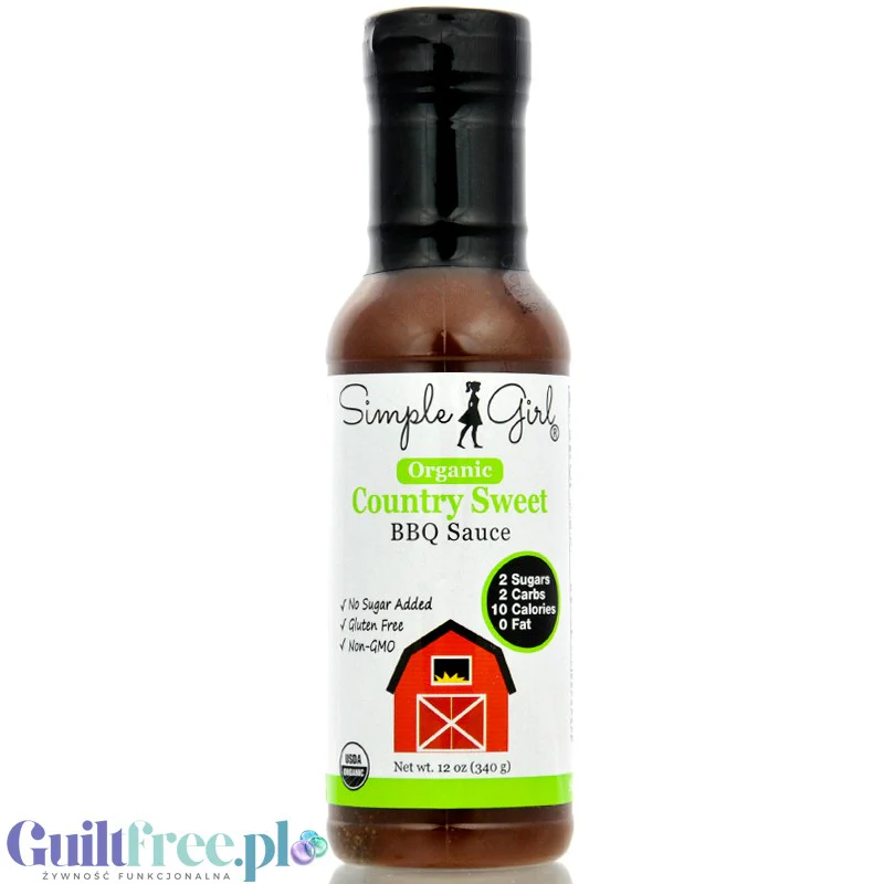 Simple Girl Country Sweet BBQ Sauce - słodki sos BBQ ze stewią 5 kcal, bez cukru i bez tłuszczu