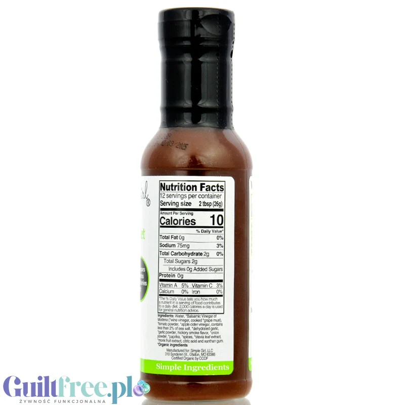 Simple Girl Country Sweet BBQ Sauce - słodki sos BBQ ze stewią 5 kcal, bez cukru i bez tłuszczu - Image 2