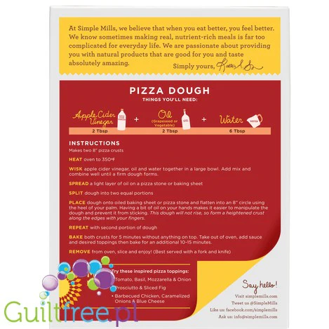 Simple Mills Gluten Free Pizza - bezglutenowa pizza niskowęglowodanowa z mąką migdałową - Image 6