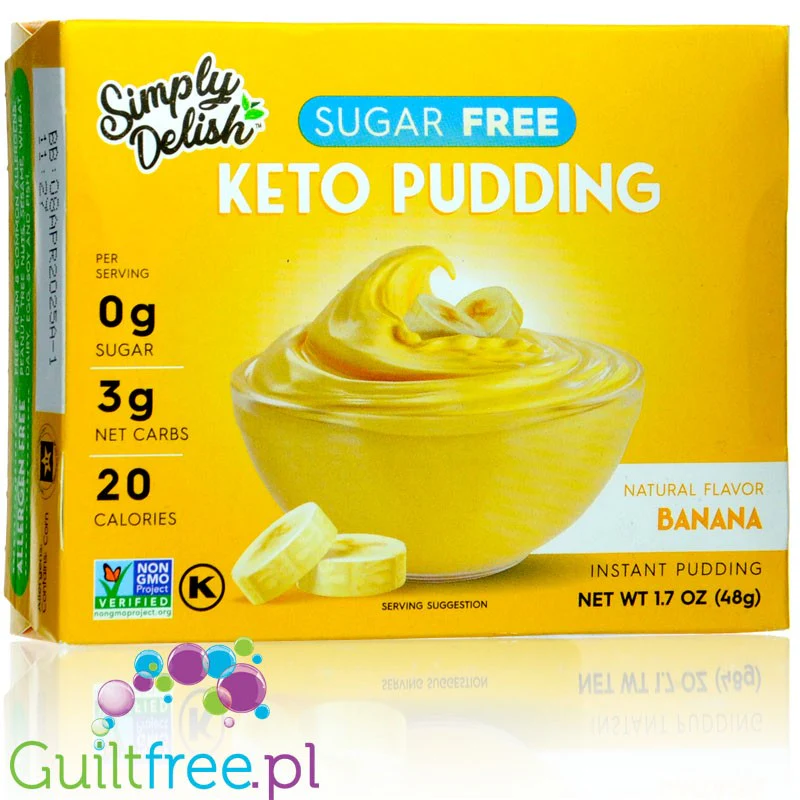 Simply Delish Keto Banana Pudding - keto budyń bananowy bez cukru i mleka, nie wymaga gotowania