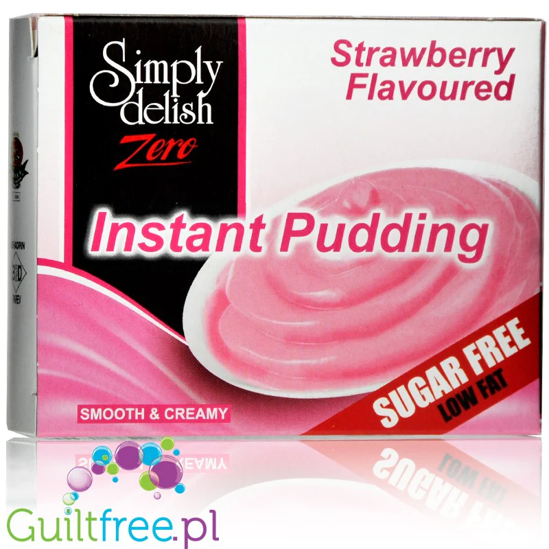 Simply Delish Whipped Strawberry - pudding bez cukru i glutenu, Truskawka