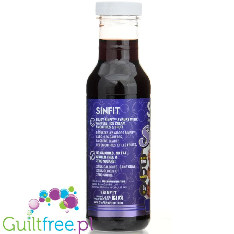 Sinfit Syrup Blueberry - syrop jagodowy bez cukru, tłuszczu i kalorii - Image 3