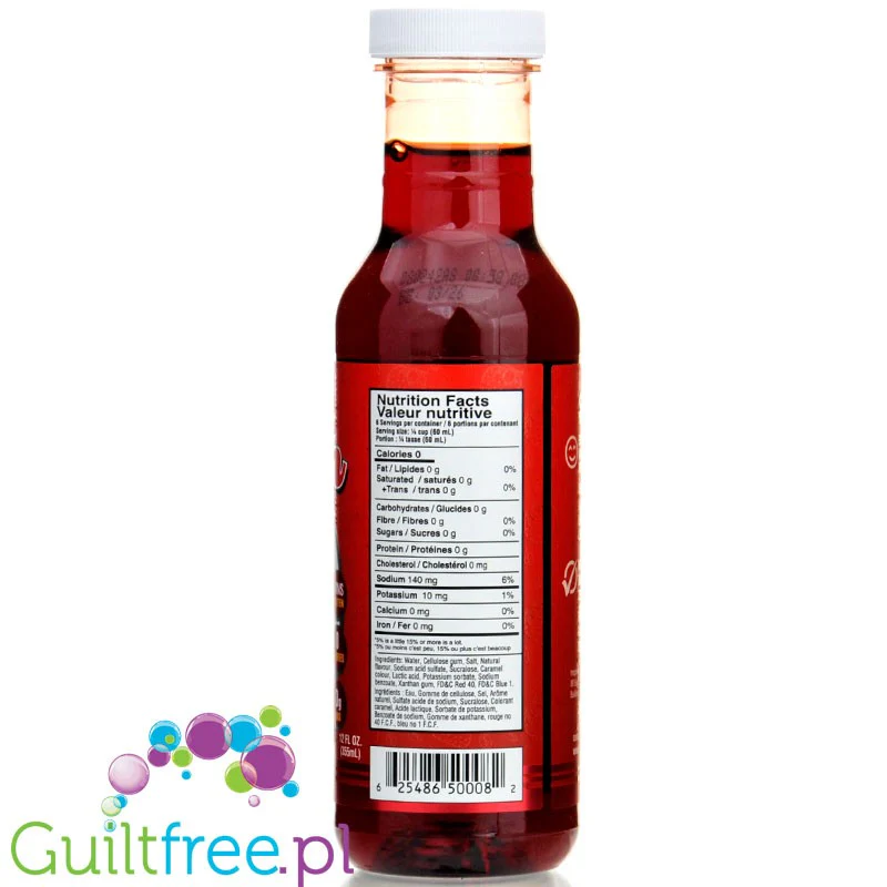 Sinfit Syrup Strawberry Zero - syrop o smaku truskawkowym bez cukru, tłuszczu i kalorii - Image 2