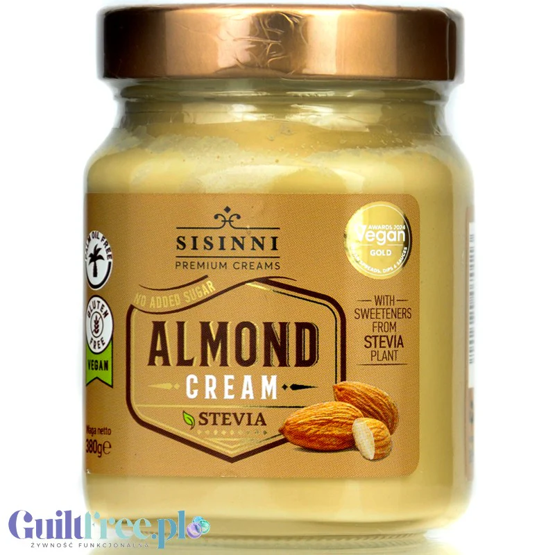Sisinni Premium Creams Almond Cream Stevia - krem Migdałowy, bez cukru, ze stewią