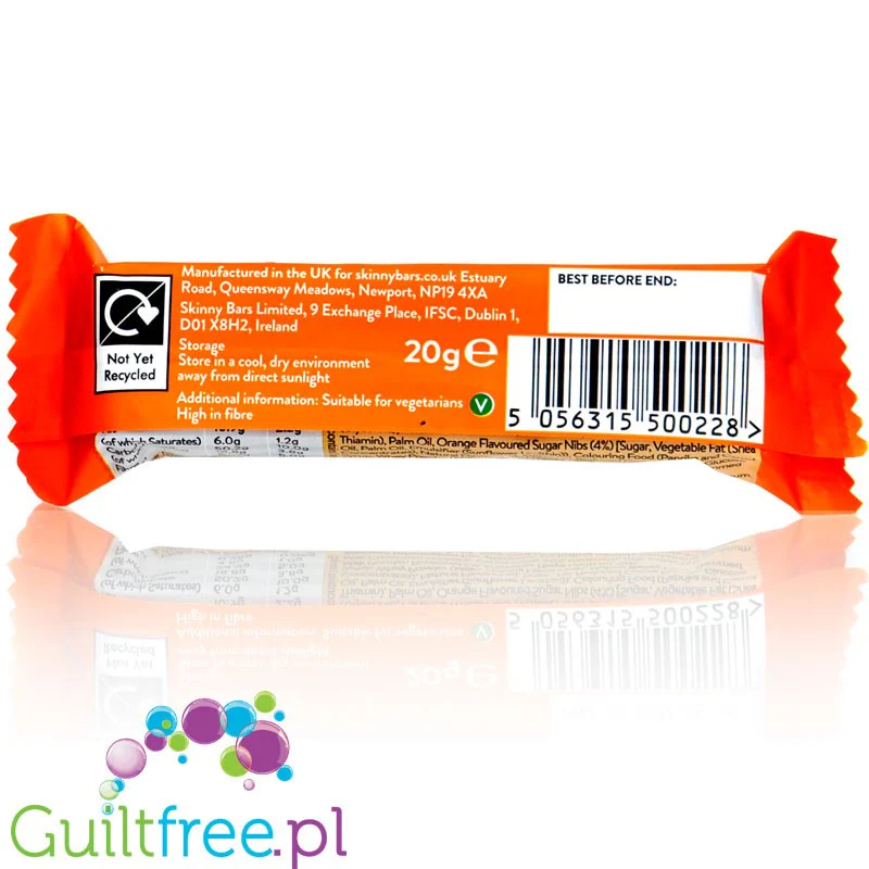 Skinny Crunch Chocolate & Orange - chrupiący batonik 75kcal, Pomarańcza & Mleczna Czekolada - Image 3