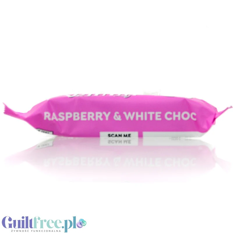 Skinny Crunch Light Raspberry & White Choc - chrupiący batonik tylko 63kcal, smak Malina & Biała Czekolada - Image 2
