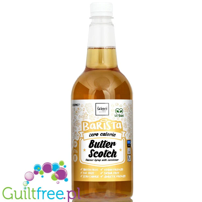 Skinny Food Barista Butterscotch 1L - syrop zero kalorii do kawy, bez cukru