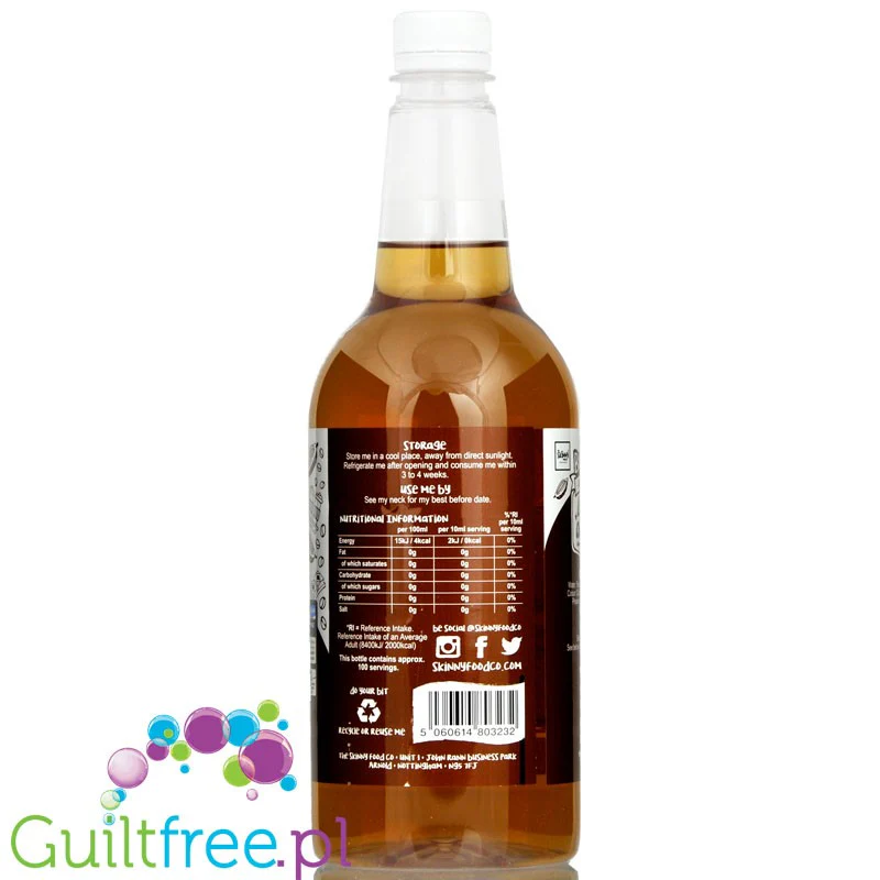 Skinny Food Barista Caramel Biscuit 1L - syrop zero kalorii do kawy, bez cukru - Image 2