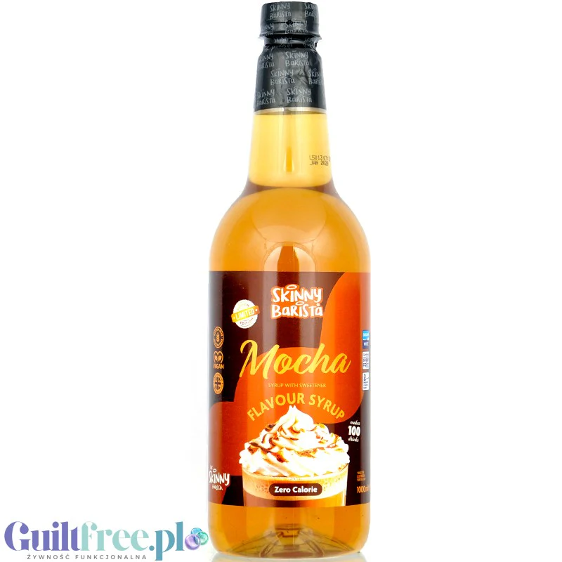 Skinny Food Barista Mocha 1L - syrop zero kalorii do kawy, bez cukru, smak Kawy & Czekolady