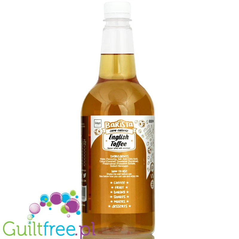 Skinny Food Barista Salted Caramel Vanilla 1L - syrop zero kalorii do kawy, bez cukru - Image 2