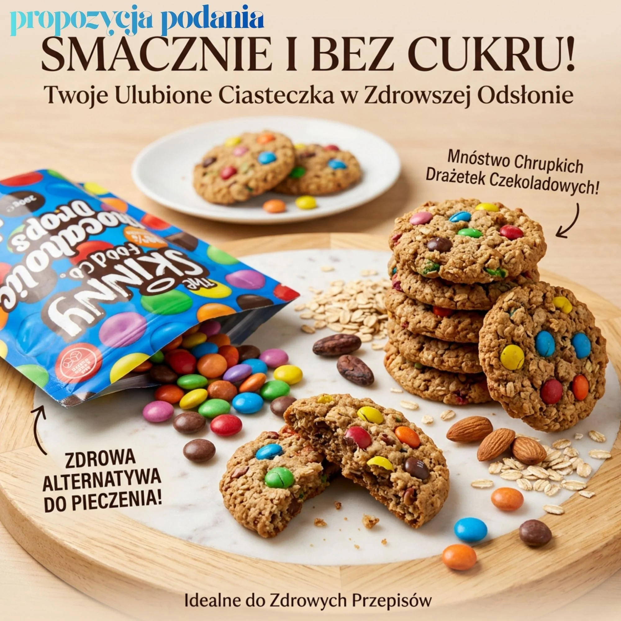 Skinny Food Chocaholic Drops 200g - lukrowane drażetki czekoladowe bez dodatku cukru - Image 2