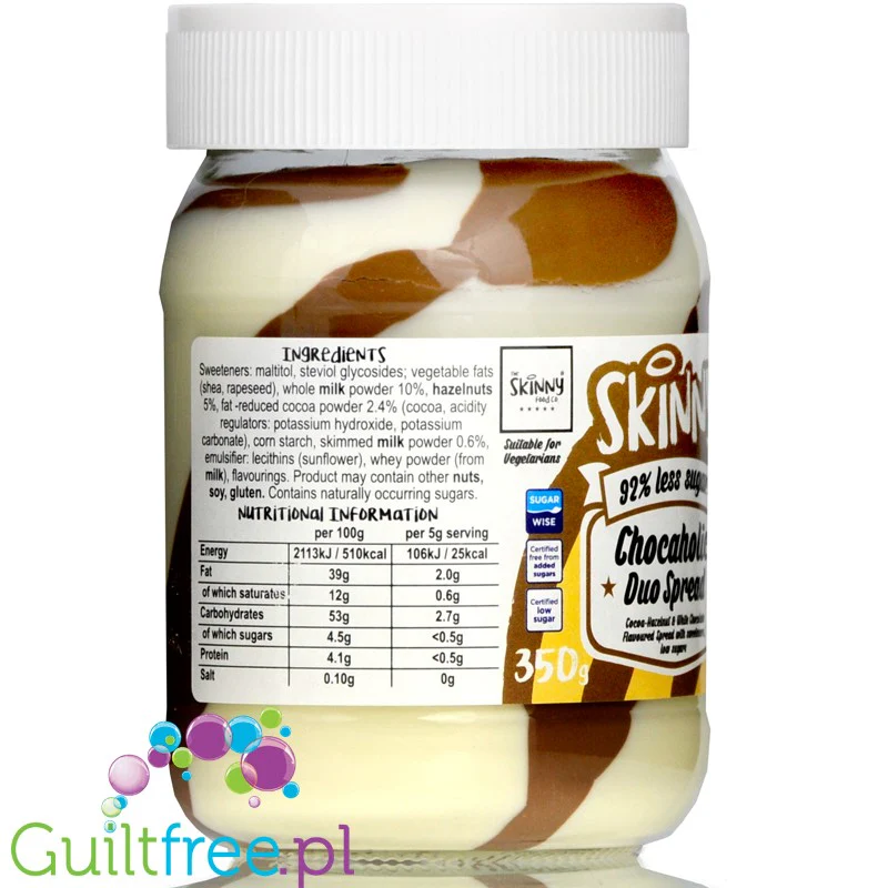 Skinny Food Chocaholic Spread DUO krem do smarowania bez cukru ze stewią - Image 3