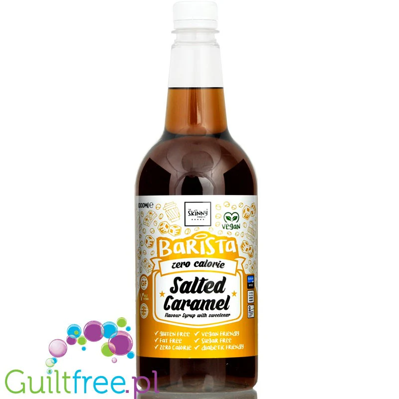 Skinny Food Barista Salted Caramel 1L - syrop zero kalorii do kawy, bez cukru