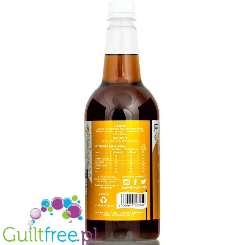 Skinny Food Barista Salted Caramel 1L - syrop zero kalorii do kawy, bez cukru - Image 3