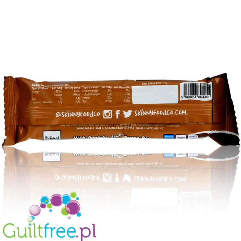 Skinny Food Duo Bar Chocolate Brownie - wegański bezglutenowy baton białkowy 2 x 99kcal - Image 3