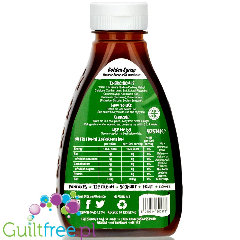 Skinny Food Golden Syrup - syrop zero kalorii o smaku cukrowym - Image 2