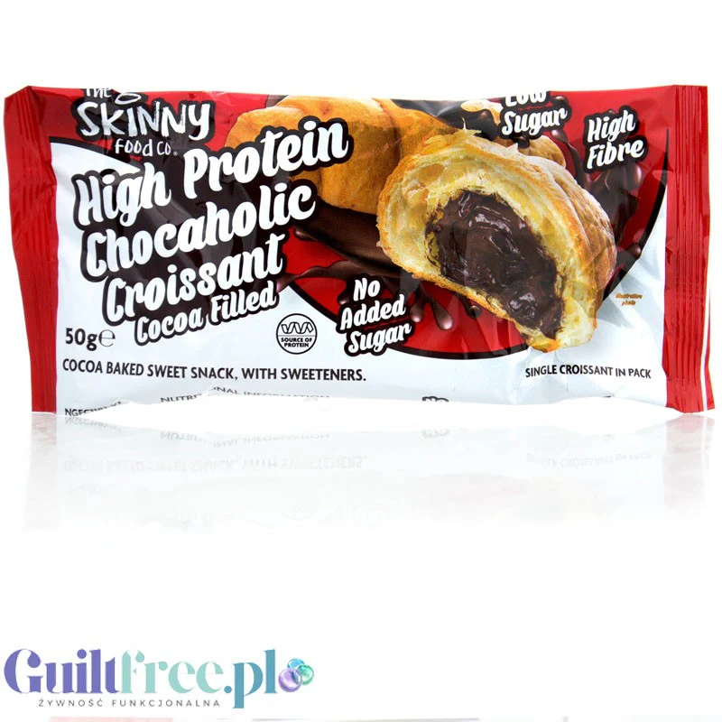 Skinny Food High Protein Chocaholic Croissant - proteinowy croissant bez cukru 13g białka & 6g błonnika z kakaowym nadzieniem