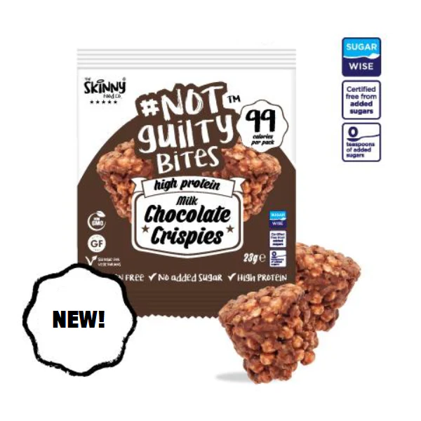 Skinny Food Not Guilty Crispies 99kcal - proteinowe chrupki w mlecznej czekoladzie bez cukru - Image 4
