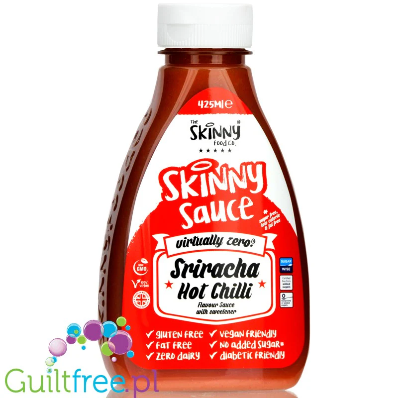 Skinny Food Sriracha Hot Sauce - pikantny sos bez tłuszczu z chilli i pomidorami