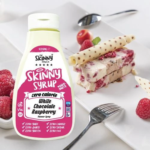Skinny Food White Chocolate & Raspberry - gęsty syrop zero kalorii Biała Czekolada & Maliny - Image 2