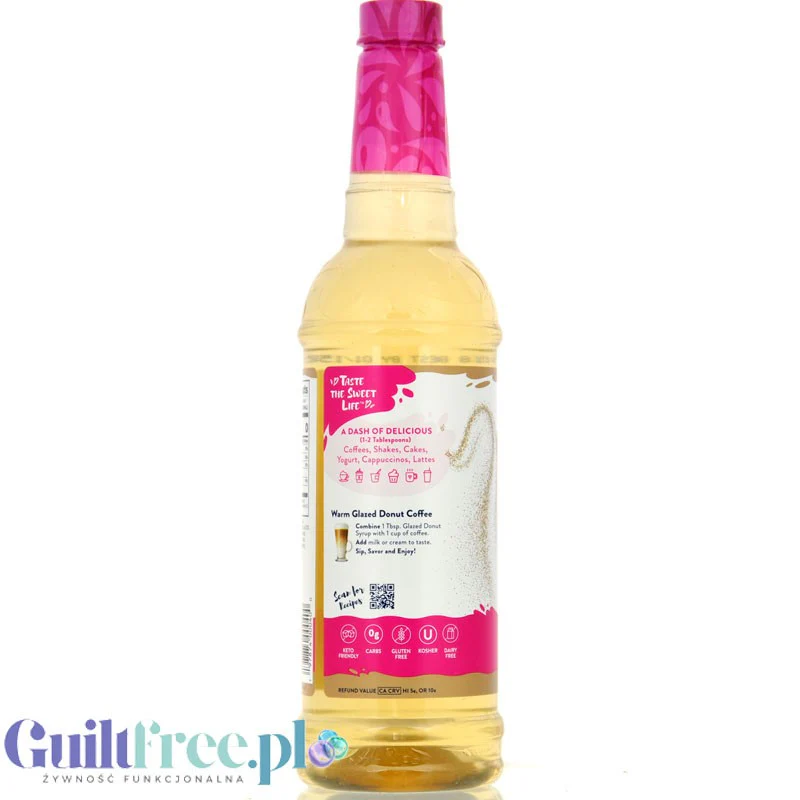 Jordan's Skinny Syrups Glazed Donut - syrop zero kalorii, smak Pączek z Lukrem - Image 3