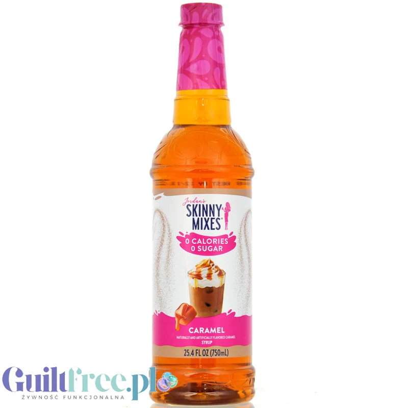 Jordan's Skinny Syrups Caramel - syrop do kawy bez cukru i kalorii o smaku karmelowym