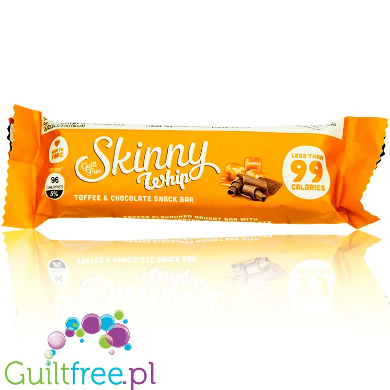 Skinny Whip Toffee & Chocolate - batonik 80kcal, Tofi & Czeoklada