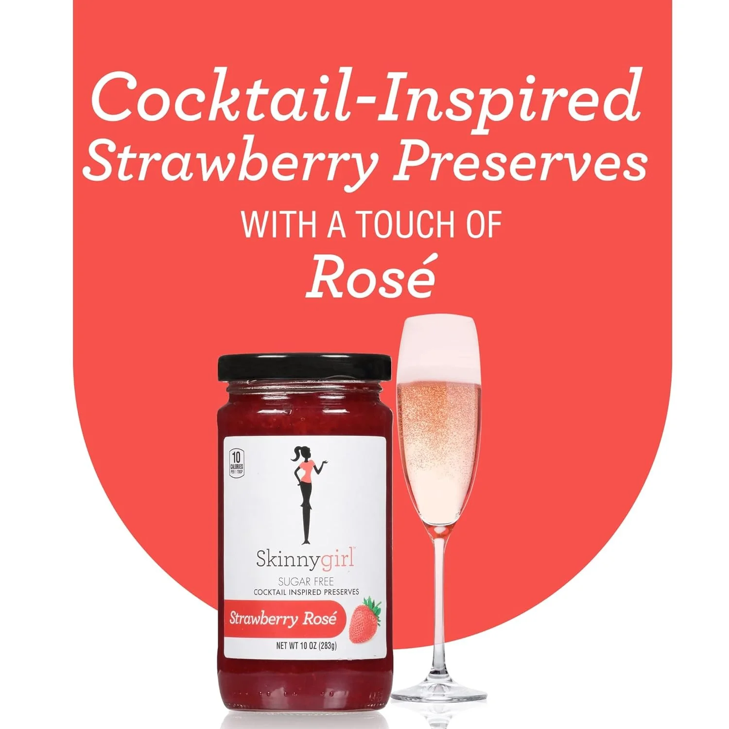 SkinnyGirl Strawberry Rosé Jam - bezcukrowy dżem truskawkowy z nutą różowego wina 58kcal - Image 3