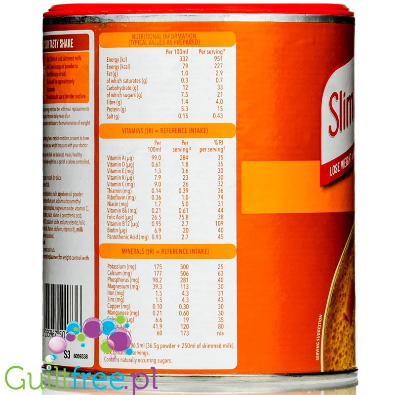 Slimfast Balance Meal Shake Caramel 290g - koktajl z witaminami i minerałami, etap 2 - Image 4
