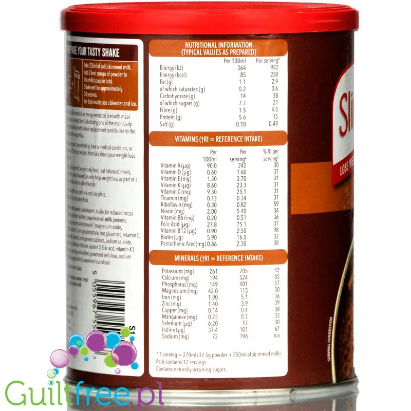 Slimfast Balance Meal Shake Chocolate - koktajl z witaminami i minerałami, etap 2 - Image 3