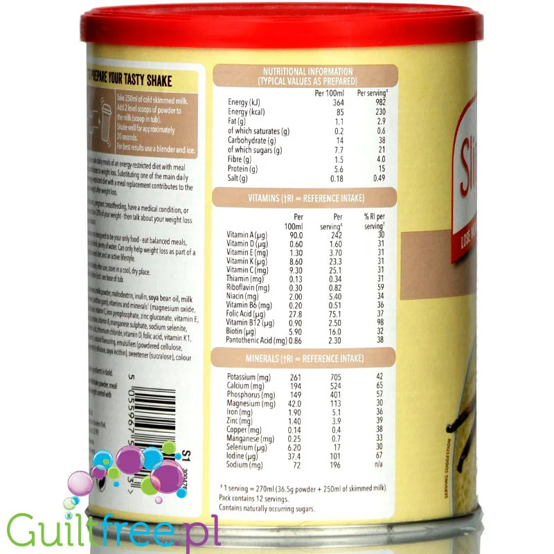 Slimfast Balance Meal Shake Vanilla 438g - koktajl z witaminami i minerałami, etap 2 - Image 2