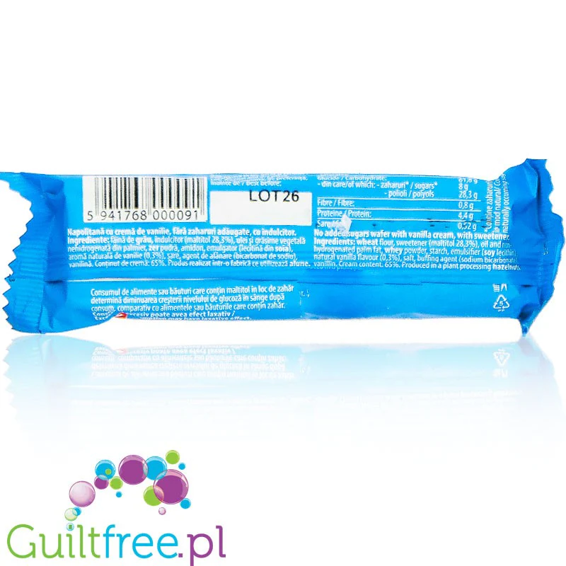 Sly Nutritia Vanilla Wafer 92kcal - wafelek z kremem waniliowym bez cukru - Image 2