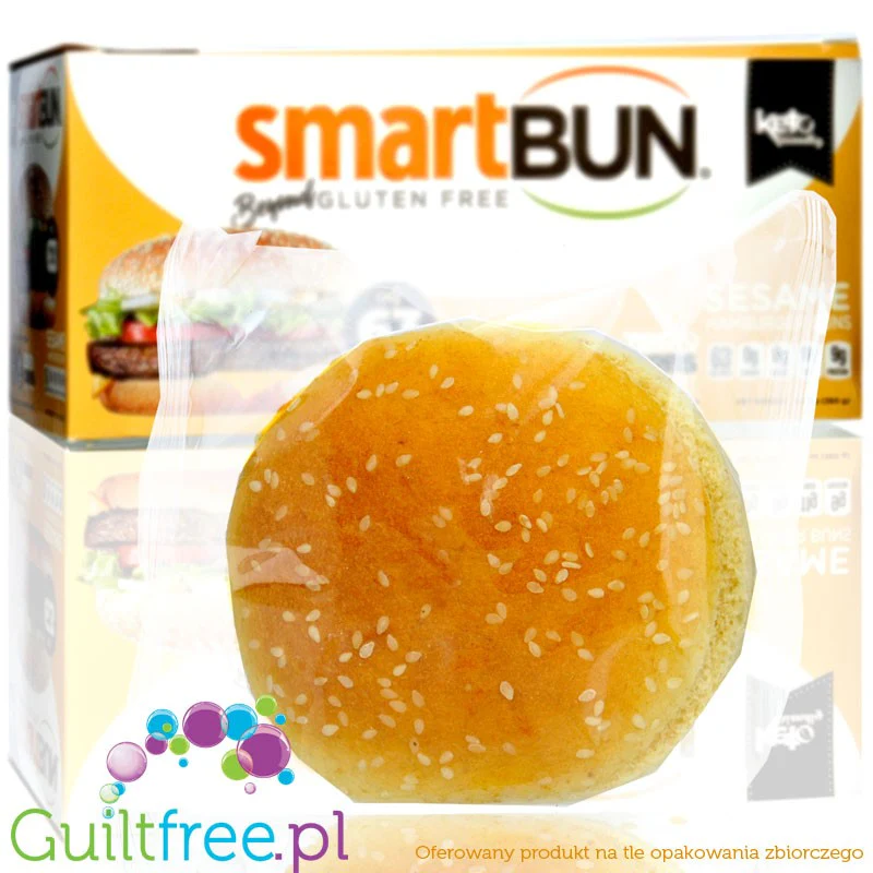 Smart Baking, SmartBun Sesame - keto bułka hamburgerowa bez węglowodanów, bez glutenu 63kcal