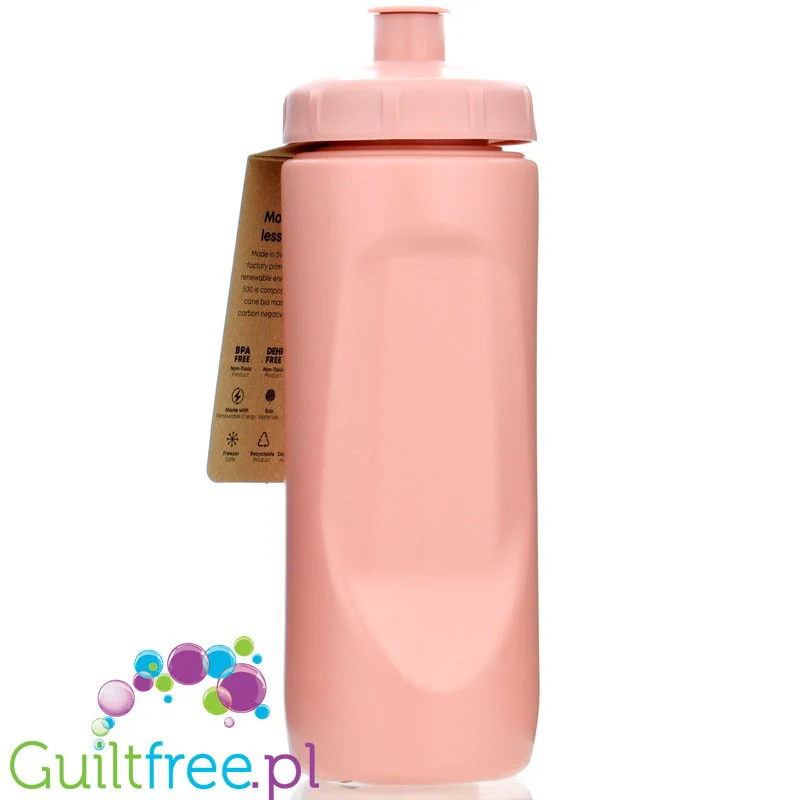SmartShake EkoBottle Squeeze, Burnt Pink 500ml - bidon / butelka na wodę z ekologicznego tworzywa sztucznego - Image 2