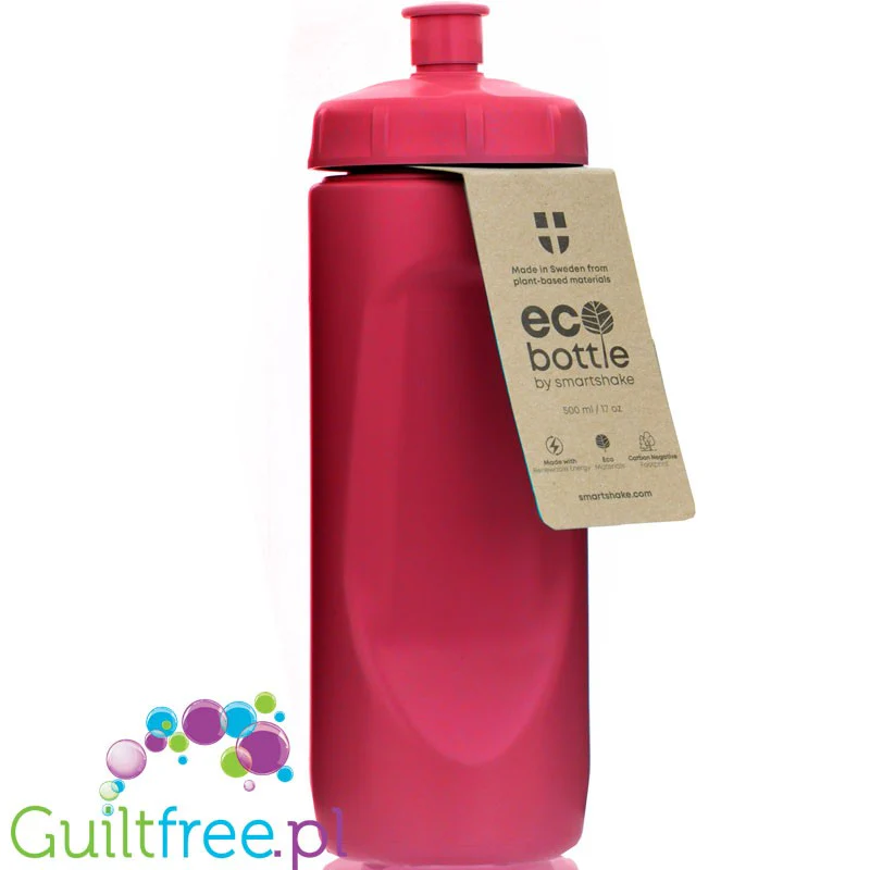 SmartShake EkoBottle Squeeze, Deep Rose 500ml - bidon / butelka na wodę z ekologicznego tworzywa sztucznego - Image 2