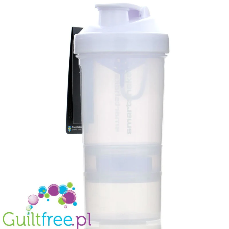 SmartShake Original2Go Pure White Shaker 600ml - Czysta Biel, szejker z ruchomym uchwytem