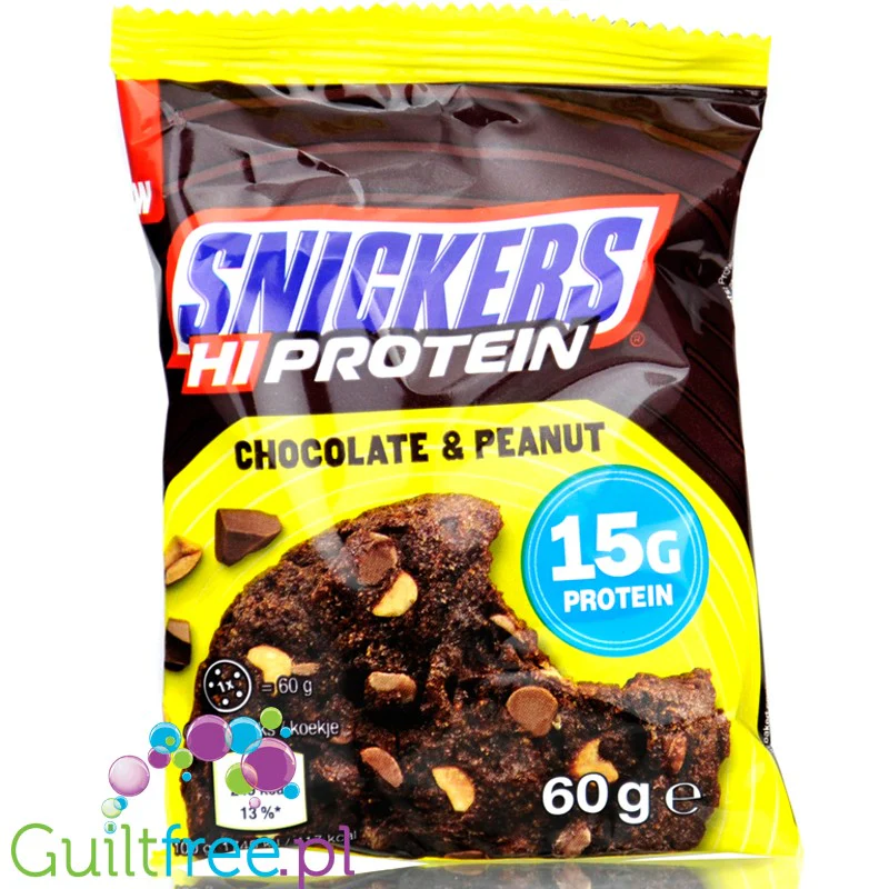 Snickers Hi-Protein Cookie Chocolate & Peanut - ciastko proteinowe 15g białka z kawałkami czekolady i orzechami