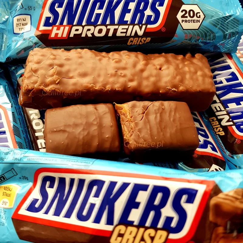 Snickers Hi-Protein Crisp Milk Chocolate - baton białkowy 20g białka, Czekolada Mleczna, Karmel & Chrupki - Image 6