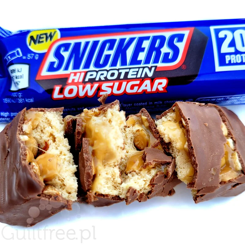 Snickers Hi-Protein Low Sugar - baton białkowy 20g białka, Czekolada, Karmel & Masło Orzechowe - Image 2