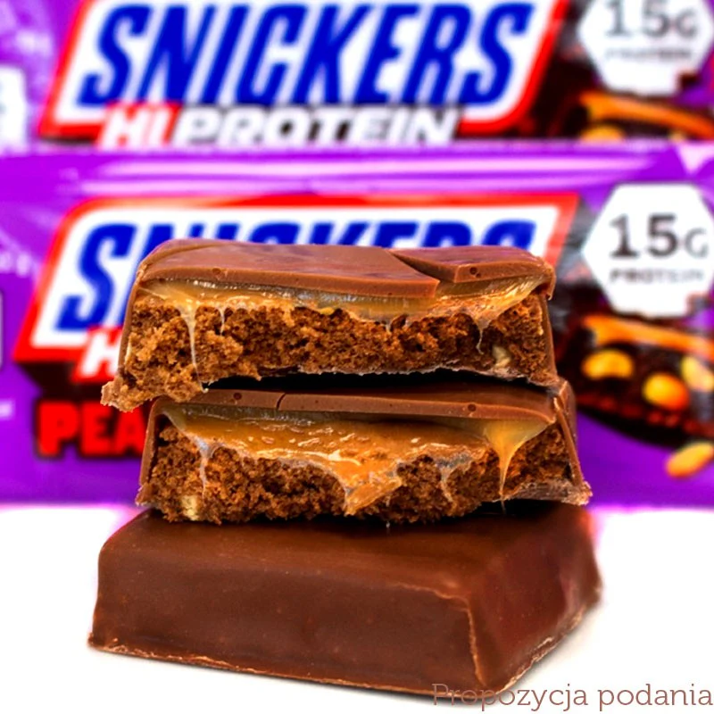 Snickers Hi-Protein Peanut Brownie - baton białkowy 15g białka - Image 2