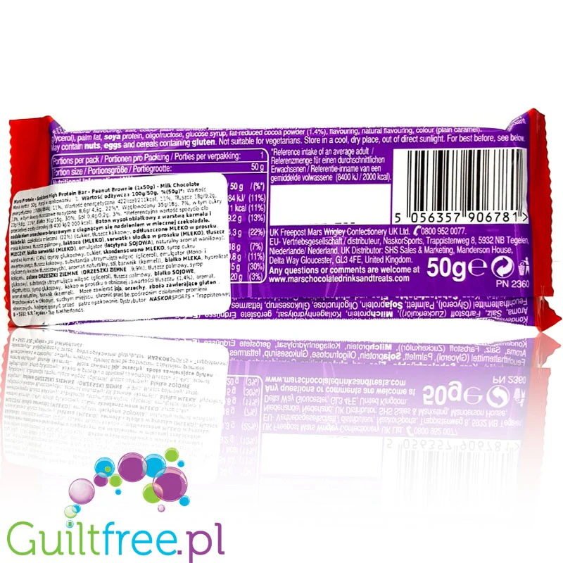 Snickers Hi-Protein Peanut Brownie - baton białkowy 15g białka - Image 3
