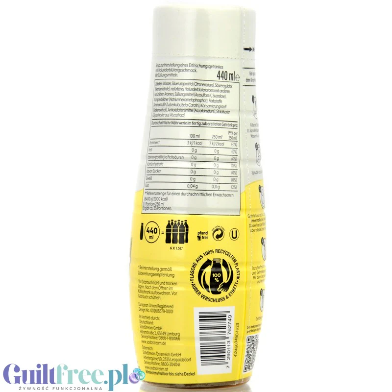 SodaStream No Sugar Holunderblüten 440ml / 9L - syrop / koncentrat do wody bez cukru, Kwiat Czarnego Bzu - Image 2