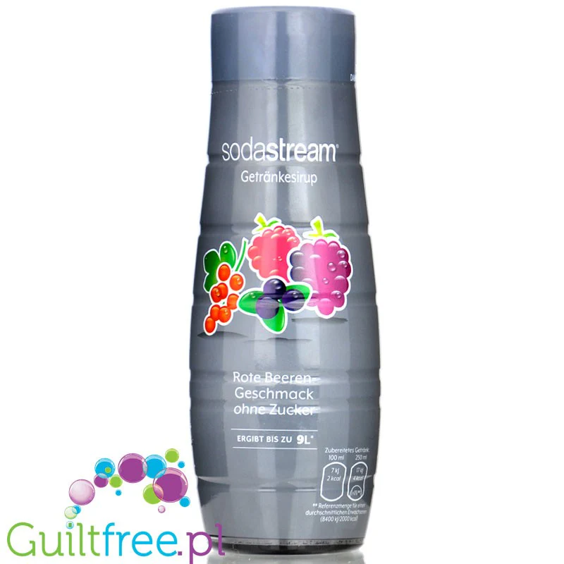 SodaStream No Sugar Red Berries 440ml / 9L - syrop / koncentrat do wody bez cukru i kalorii, Owoce Leśne - Image 2