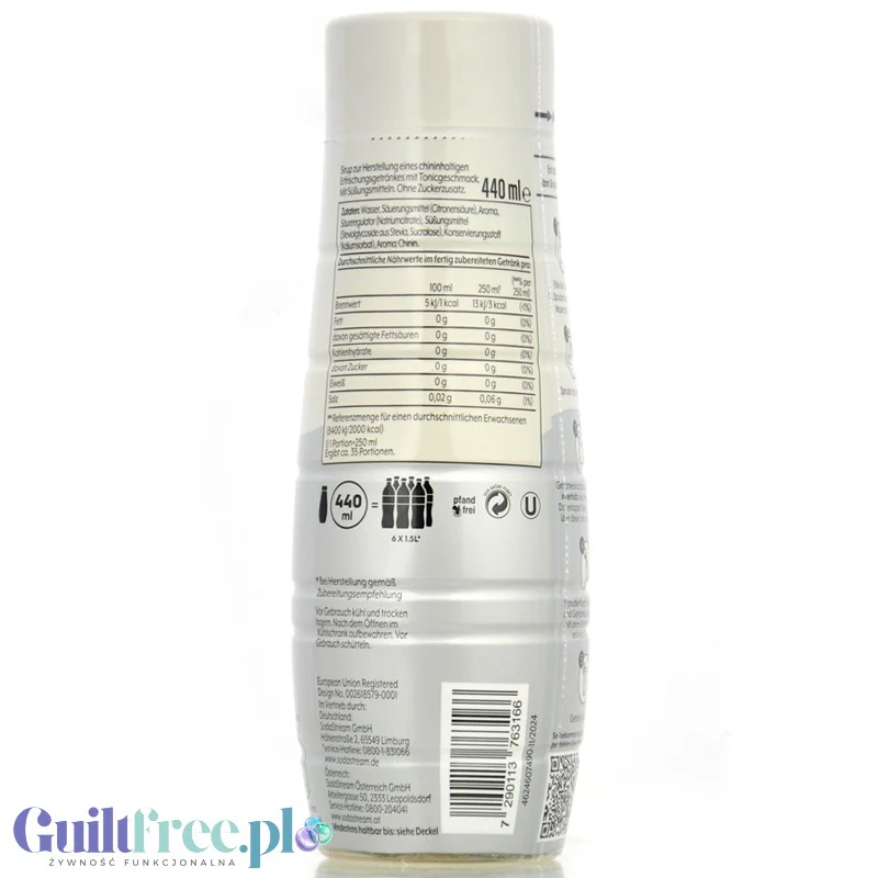 SodaStream No Sugar Tonic 440ml / 9L - syrop / koncentrat do wody bez cukru - Image 2