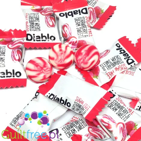 Diablo śmietankowo-truskawkowe cukierki bez cukru 12kcal - Image 4