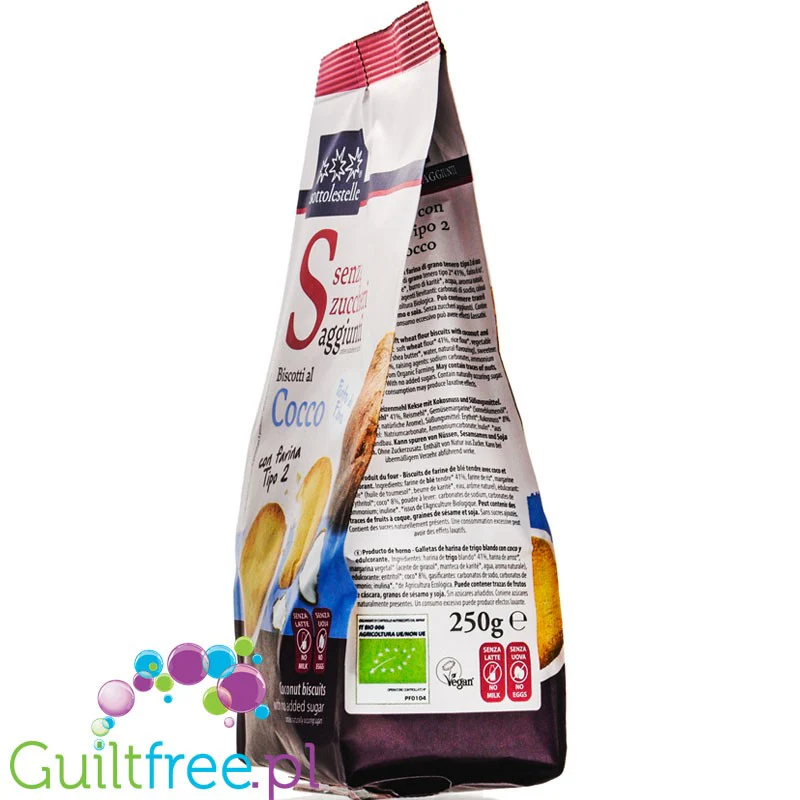 Sottolestelle Biscotti al Cocco - organiczne, wegańskie, kokosowe ciasteczka bez dodatku cukru - Image 4